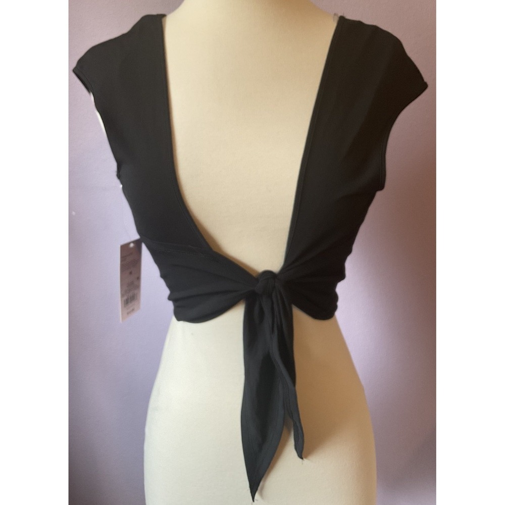 Wild Fable Black Top Coverup Deep V Neck Size Medium New